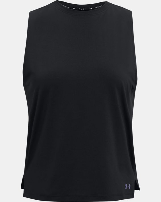 Camiseta sin mangas UA RUSH™ para mujer, Black, pdpMainDesktop image number 4